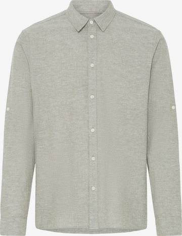 BLEND Button Up Shirt ' BHAban Slub Linen Mix ' in Green: front