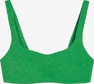 Bershka Bustier Bikini zgornji del | zelena barva: sprednja stran