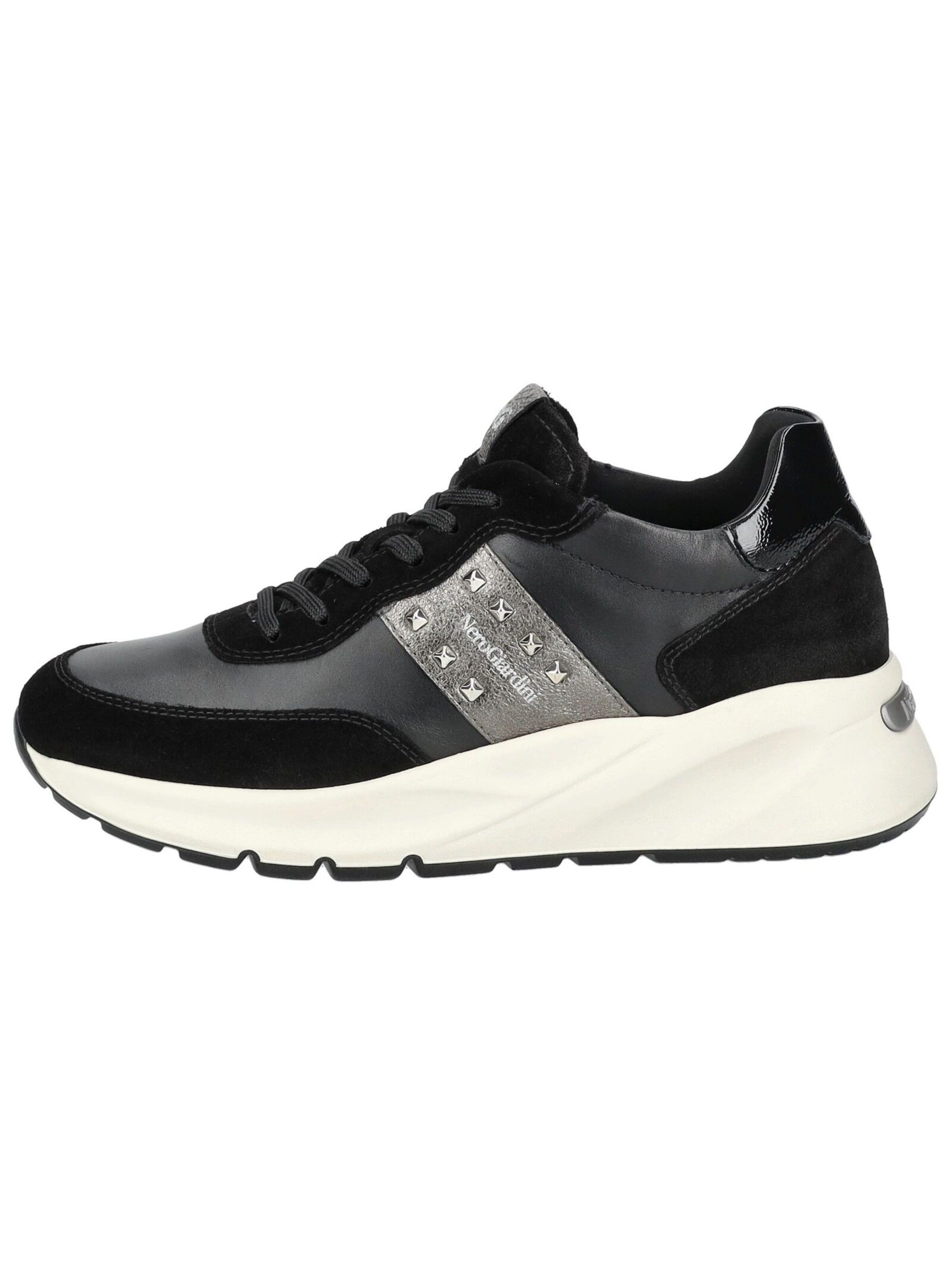 Nero Giardini Platform trainers in Black: front