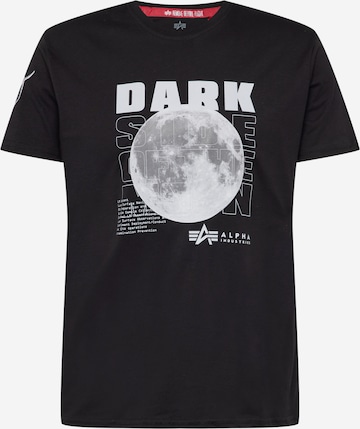 ALPHA INDUSTRIES Tričko 'Dark Side' - Čierna: predná strana