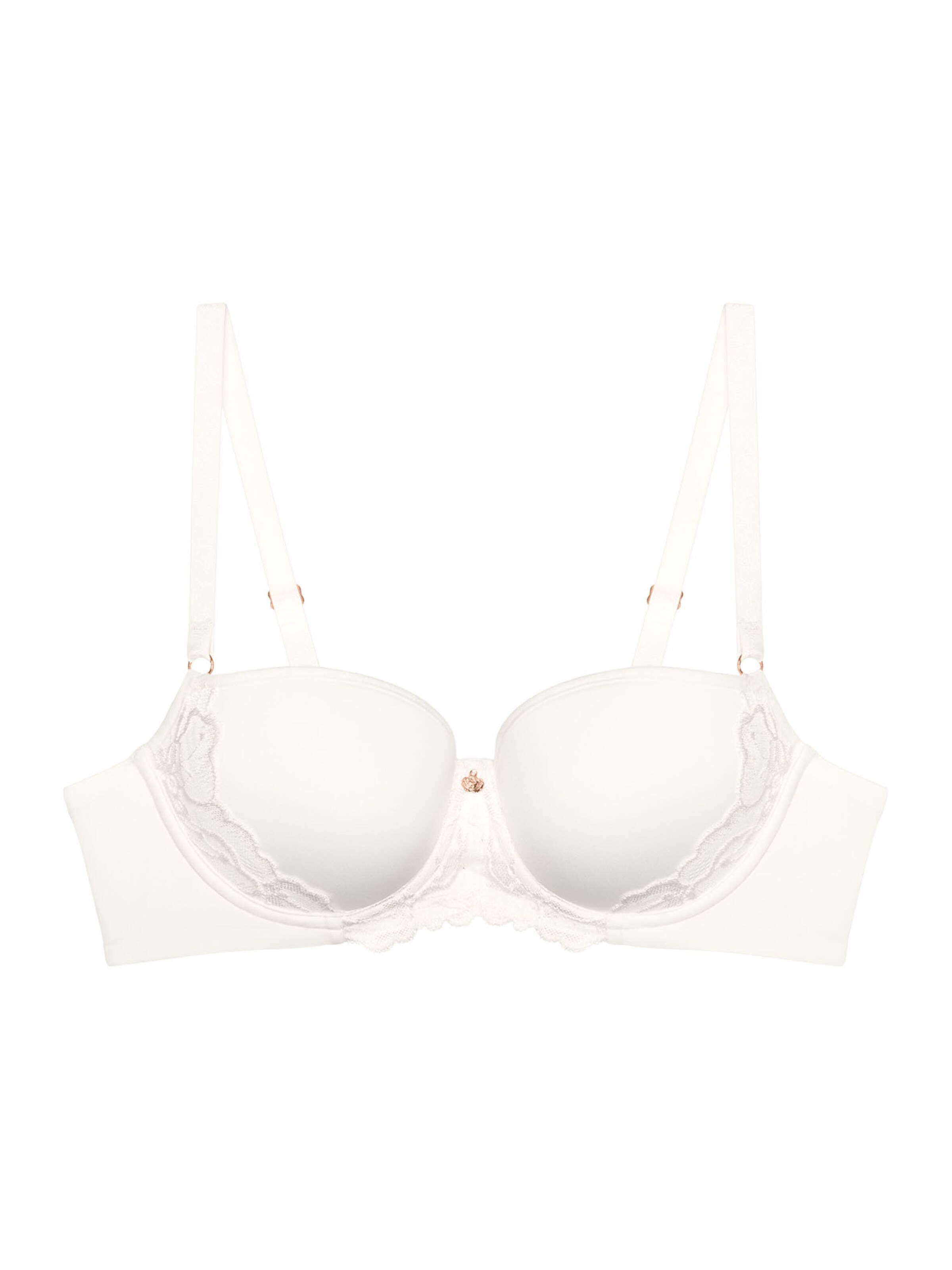 TRIUMPH T-shirt BH ' Wild Gardenia Florale ' in Wit: voorkant