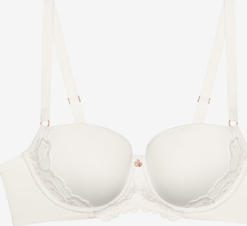 TRIUMPH T-shirt BH ' Wild Gardenia Florale ' in Wit: voorkant