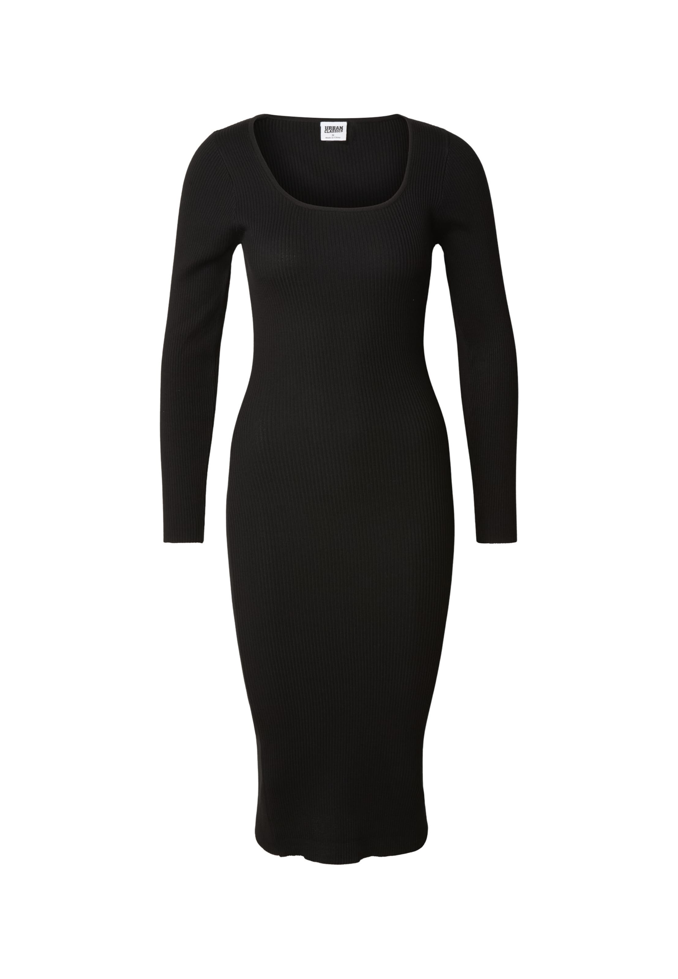 Urban Classics Jurk in Zwart: voorkant