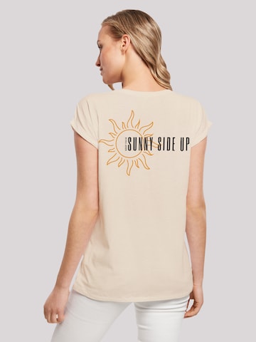 T-shirt 'Sunny side up' F4NT4STIC en beige : devant
