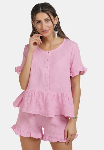 IZIA Blouse in Roze: voorkant