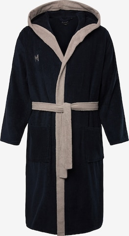 Peignoir long Men Plus en noir : devant