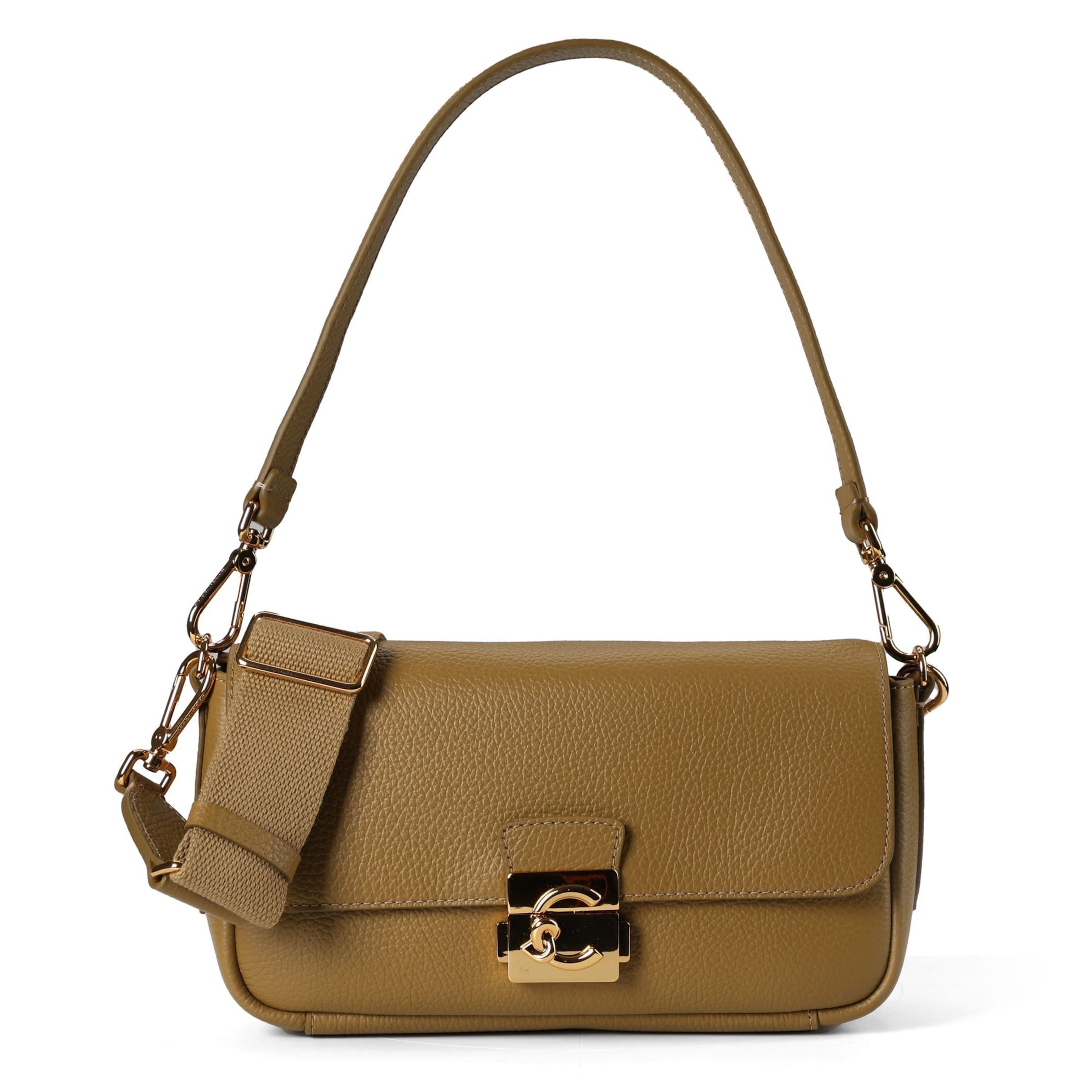 Coccinelle Schultertasche 'C-Me Lock' in Braun: Vorderseite