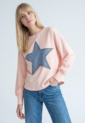 Sweat-shirt MIMO en rose : devant