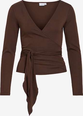 VILA Shirt 'VIGina' in Bruin: voorkant