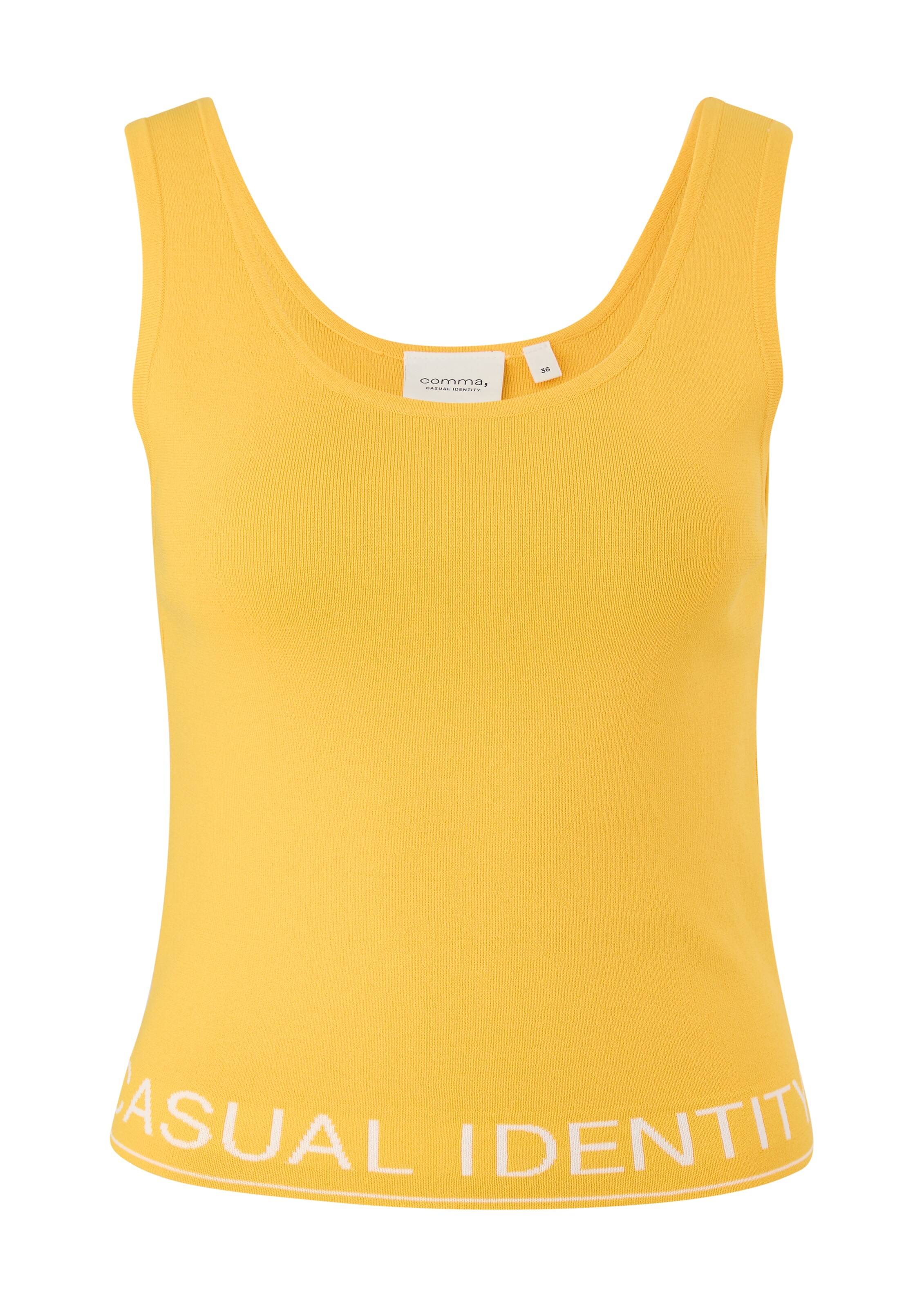 COMMA Sticktop in Gelb: Vorderseite