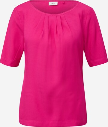 Camicia da donna di s.Oliver BLACK LABEL in rosa: frontale