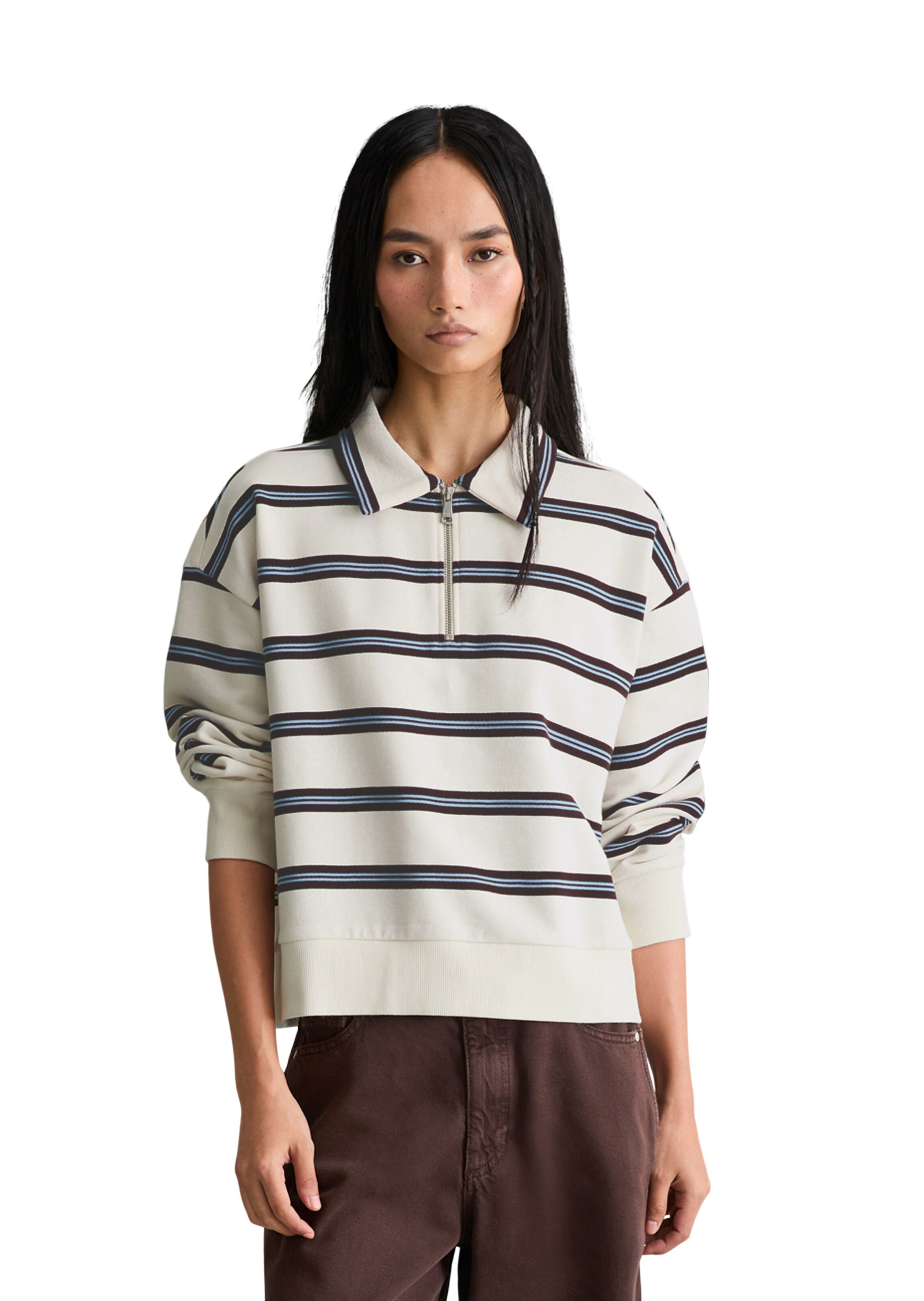 Marc O'Polo DENIM Sweatshirt in Beige: Vorderseite