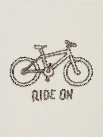 GREENBOMB Sweatshirt 'Bike Ride On' in White