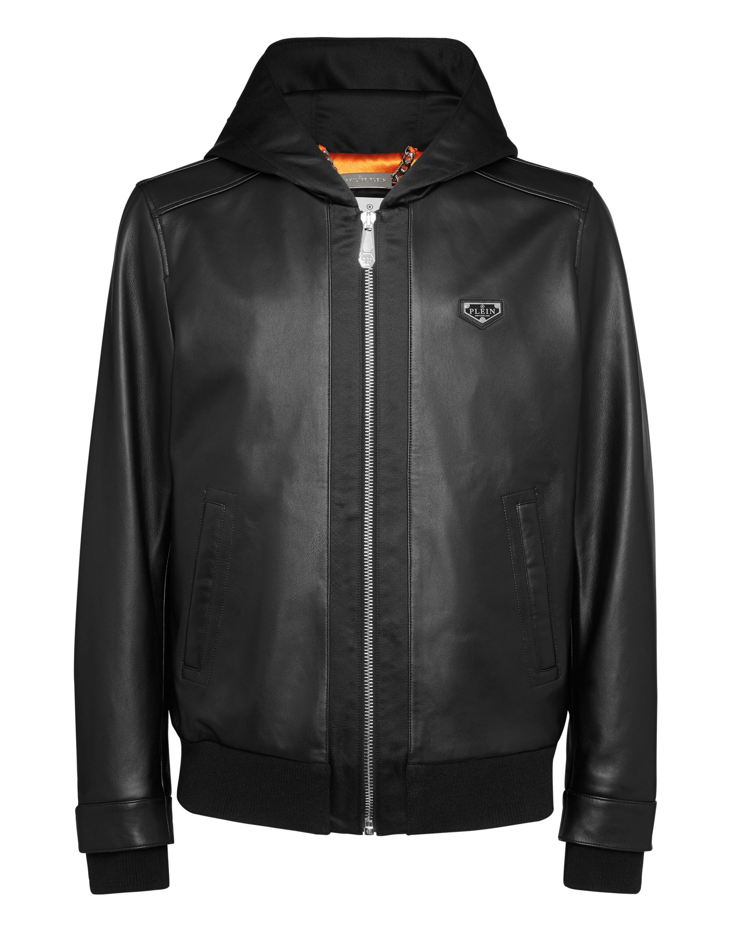 Philipp Plein - Chaqueta de entretiempo en negro: frente