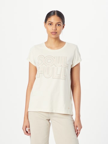 T-shirt MOS MOSH en beige : devant