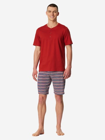 SCHIESSER Pyjama kort 'Casual Nightwear' in Rood: voorkant