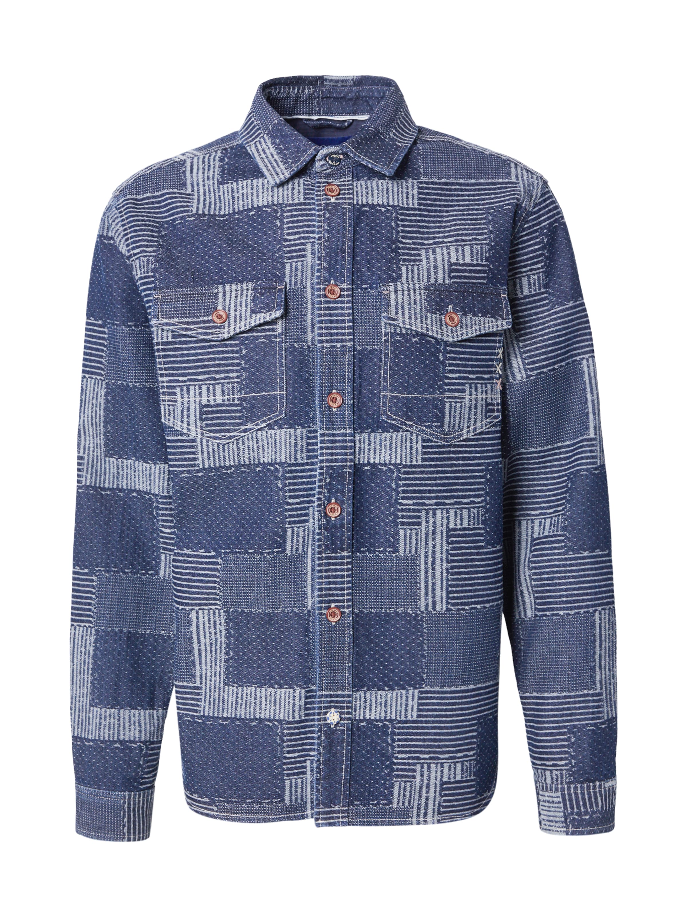 SCOTCH & SODA Φθινοπωρινό και ανοιξιάτικο μπουφάν σε μπλε: μπροστά