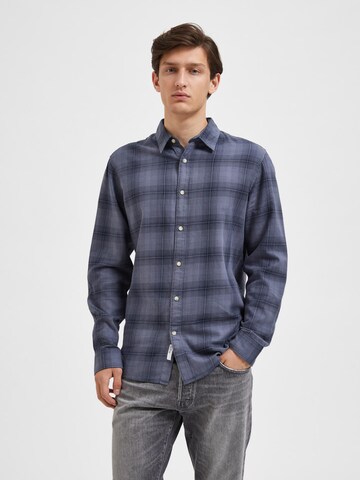 Regular fit Camicia 'Robin' di SELECTED HOMME in blu: frontale