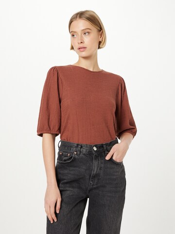 SAINT TROPEZ Blouse 'Peggy' in Brown: front