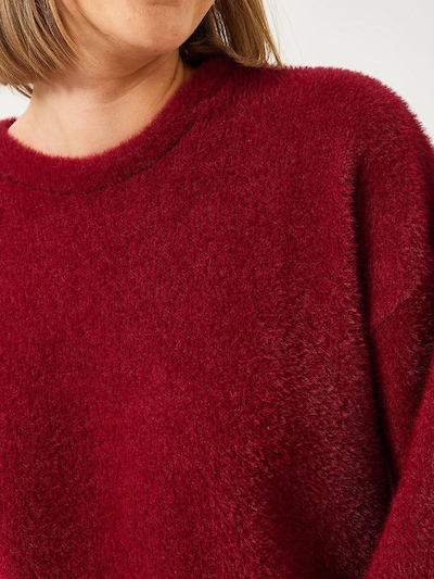 Bianco Lucci Oversized trui in de kleur Bourgogne, Productweergave