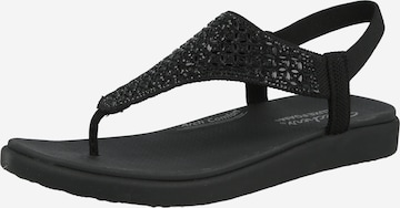 SKECHERS Босоножки через палец 'MEDITATION' в Черный: спереди