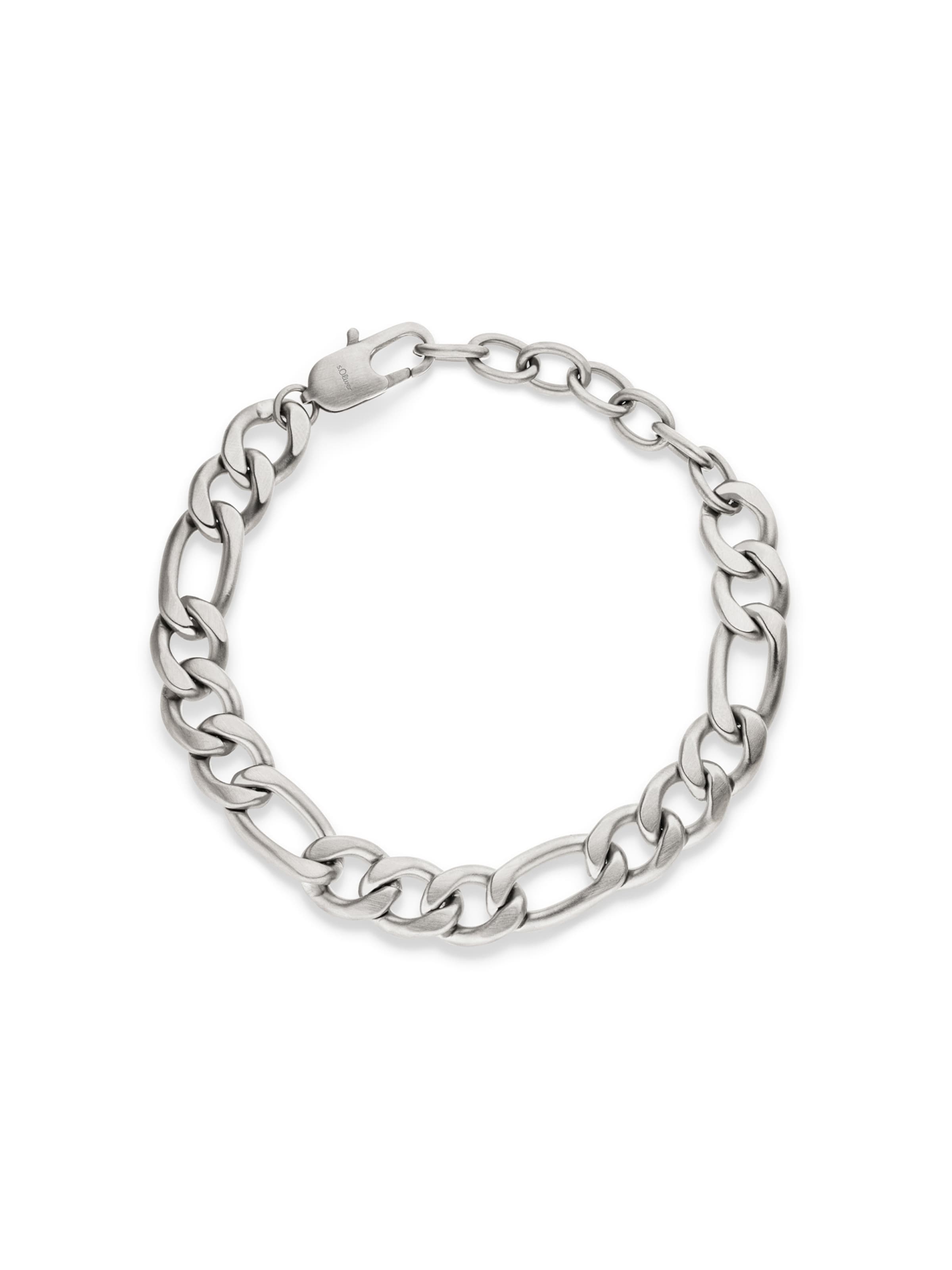 s.Oliver Armband 'Chunky' in Silber: Vorderseite