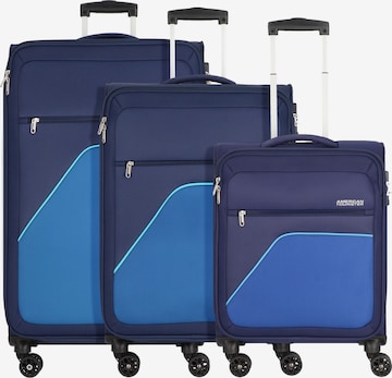 American Tourister Suitcase Set 'Sky Surfer' in Blue: front