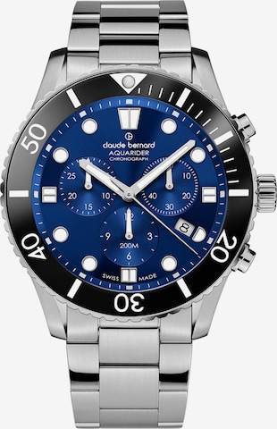 Claude Bernard Analog Watch 'Aquarider Chronograph' in Blue: front
