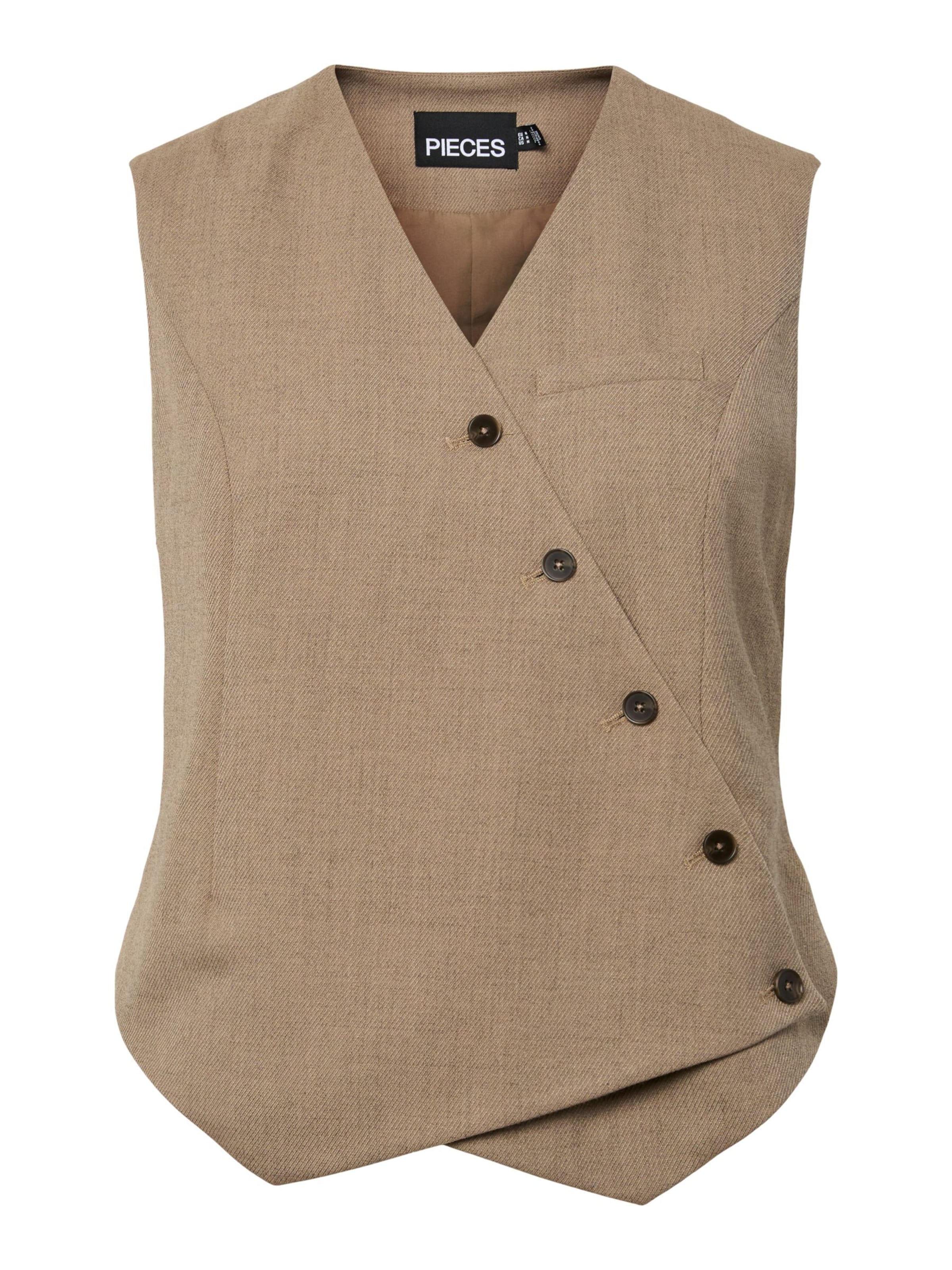 PIECES Vest 'PCBubbles' i brun: forside