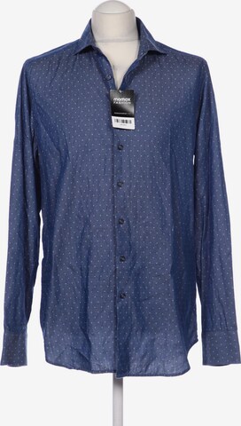 Walbusch Button Up Shirt in M in Blue: front