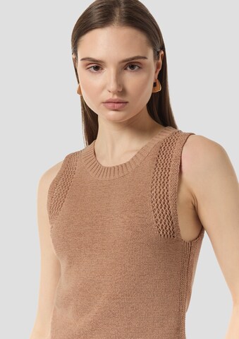 COMMA Gebreide top in Bruin