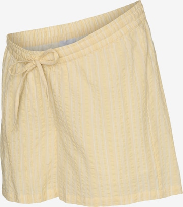 MAMALICIOUS Regular Housut 'MLFRIKKA' värissä keltainen: etupuoli