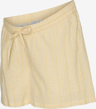 Kelnės 'MLFRIKKA' iš MAMALICIOUS, spalva – šviesiai geltona / balta, Prekių apžvalga