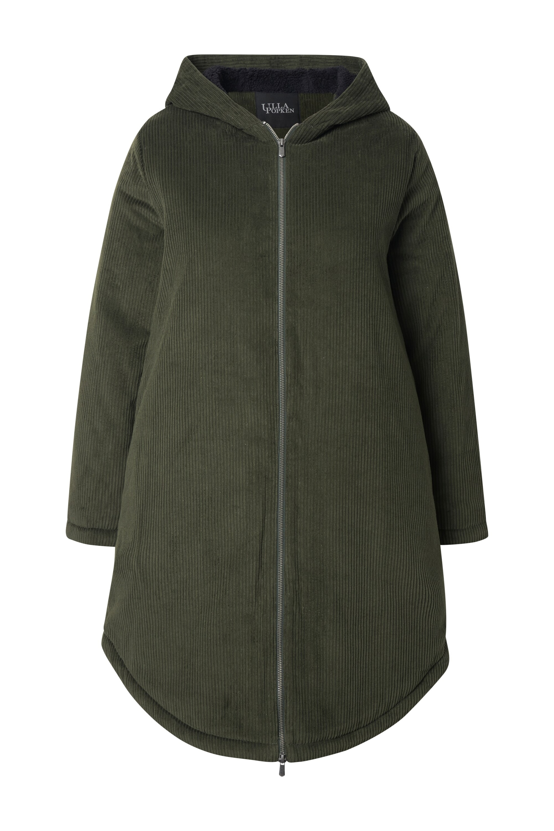 Ulla Popken Wintermantel in dunkelgrün, Produktansicht