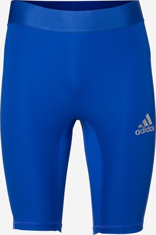 ADIDAS SPORTSWEAR Skinny Sportunterhose in Blau: predná strana