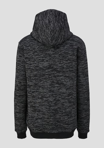 s.Oliver Men Tall Sizes Zip-Up Hoodie in Black