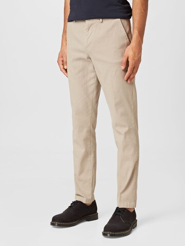 Slimfit Pantaloni chino 'Kaito' di BOSS in beige: frontale