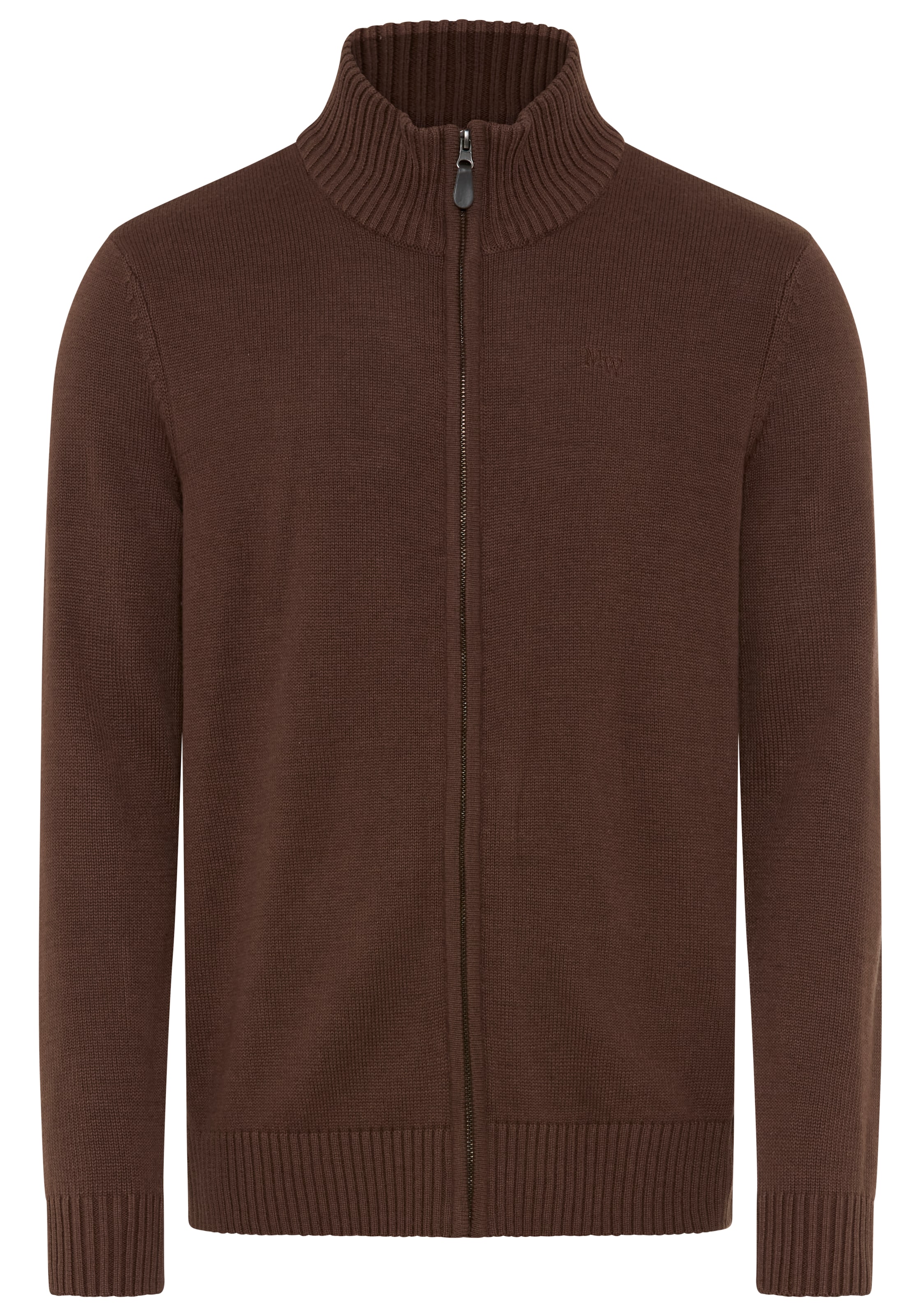 Man's World Knit Cardigan in Brown: front