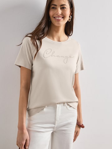 STREET ONE Shirt in Beige: voorkant