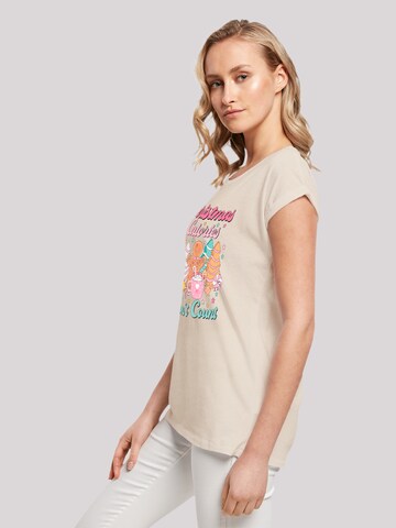 T-shirt 'Christmas Calories Dont Count Candy' F4NT4STIC en beige