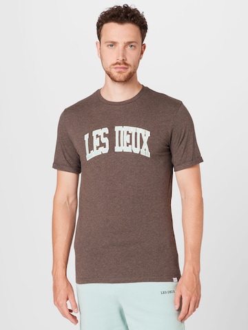 Les Deux - Camiseta 'Crane' en marrón: frente