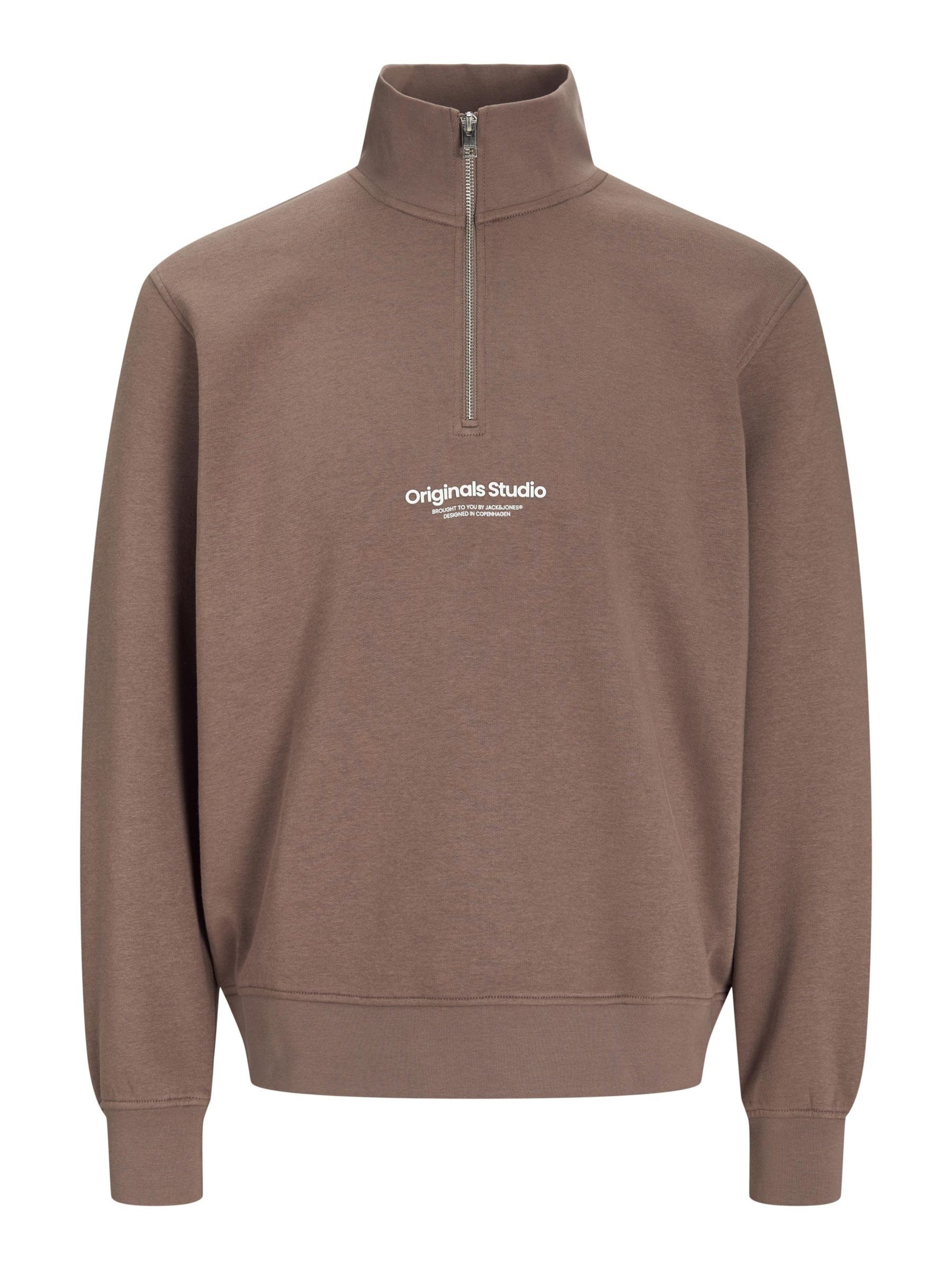 JACK & JONES Sweatshirt 'JORVESTERBRO' in Bruin: voorkant