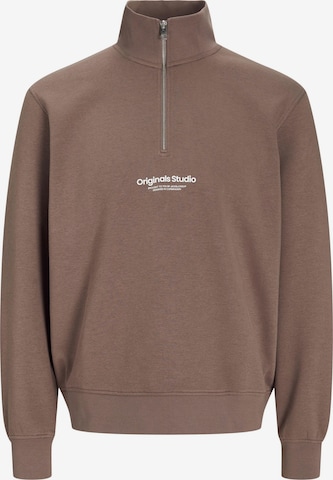 JACK & JONES Sweatshirt 'JORVESTERBRO' in Bruin: voorkant