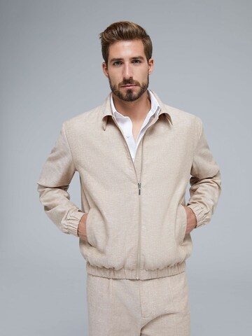 ABOUT YOU x Kevin Trapp Between-Season Jacket 'Franz' in Beige