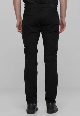 2Y Premium Tapered Jeans in Schwarz