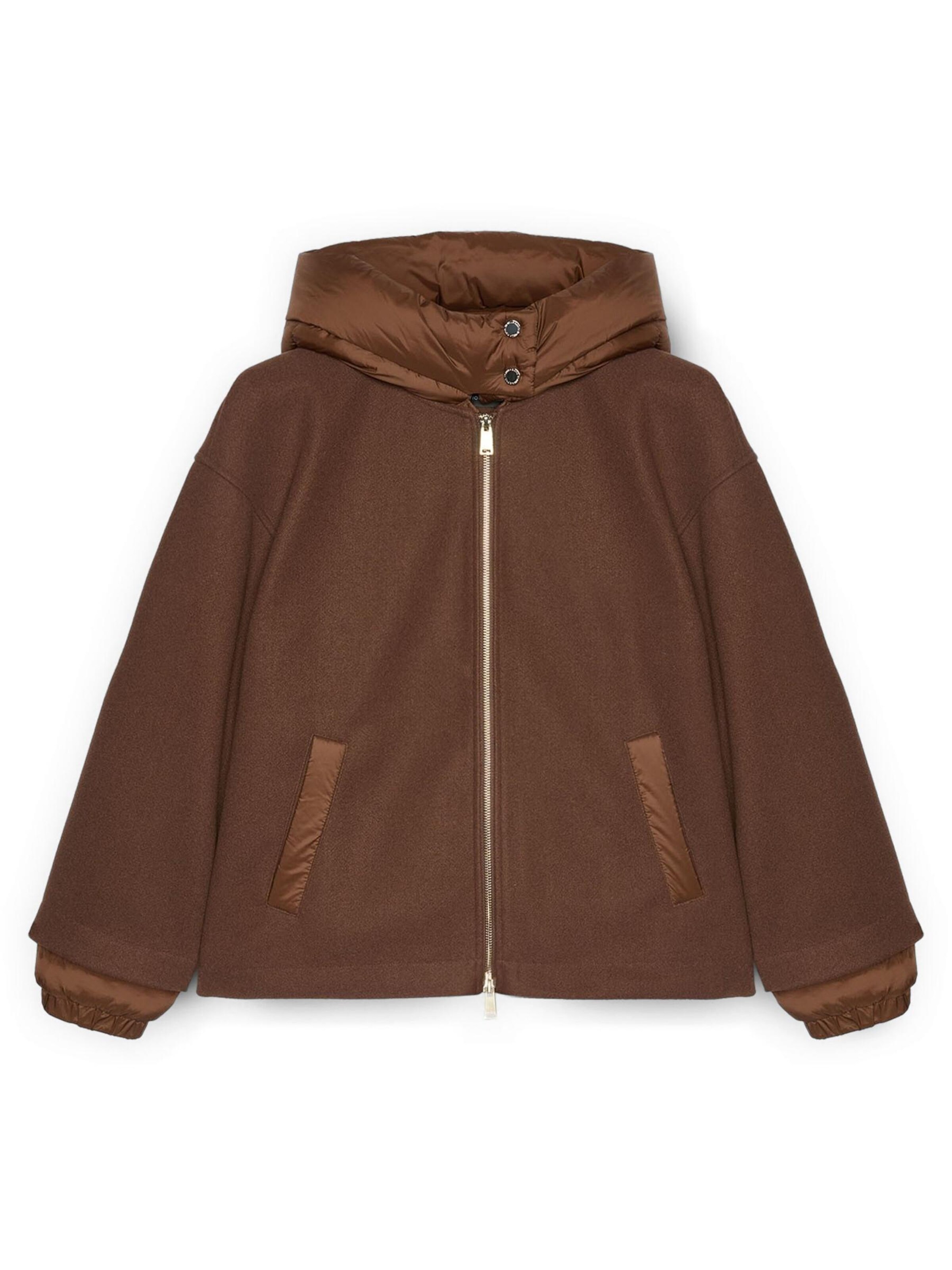 Manteau d’hiver Fiorella Rubino en marron : devant