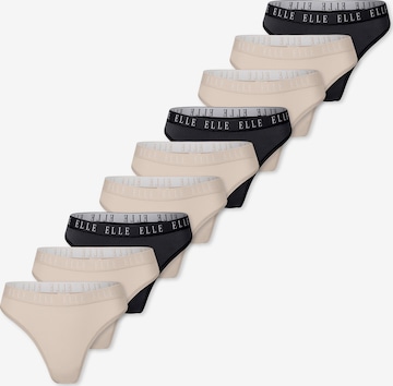 ELLE String ' Logo ' in Beige: voorkant