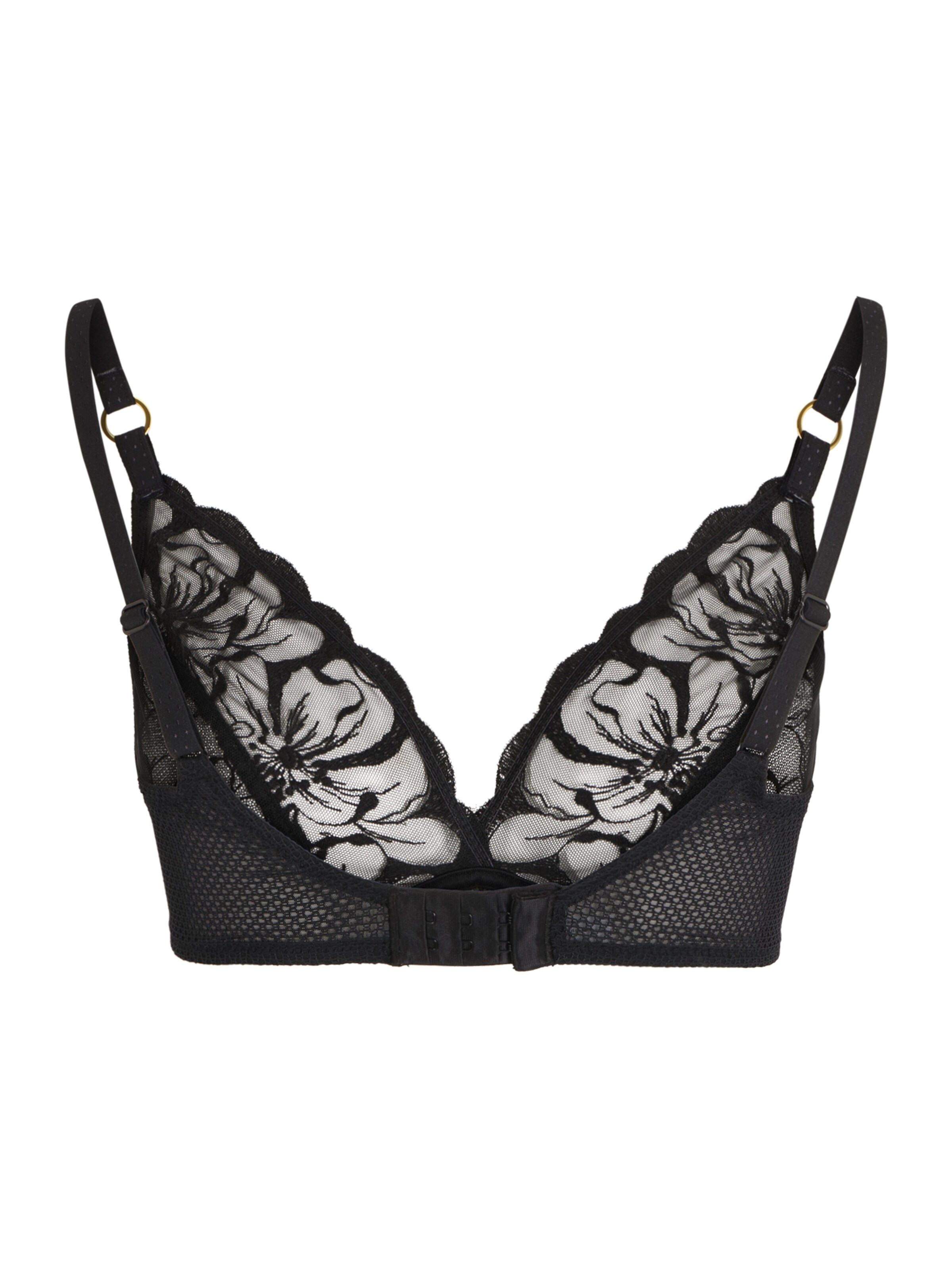 Chantelle Triangel BH 'FLEURS' in Schwarz