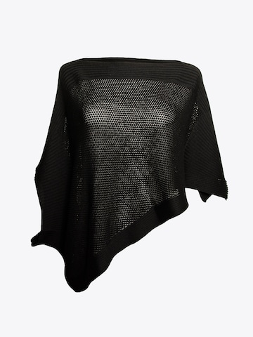 LANARTO slow fashion Cape 'Sternen'‌‌‌‌ in Schwarz: Vorderseite