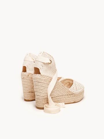 Sandales 'Alpargata Cuña 10 cm' Alhamas en blanc